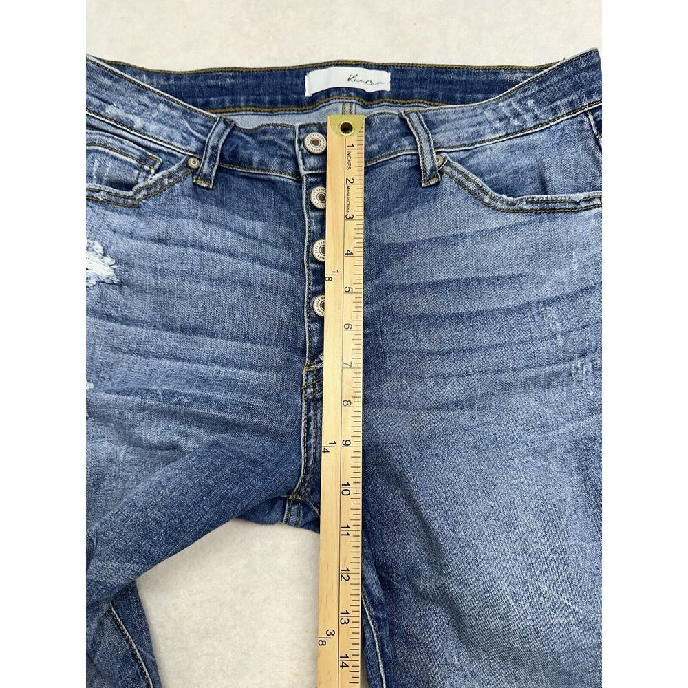 Kancan Womens Size 11 29 Estilo High Rise Distress Button Fly Jeans Medium Wash - Picture 4 of 9